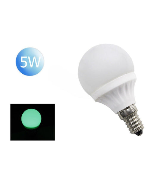 Lampadina Led Sfera E14 5 Watt Luce Rossa Verde E Blu Colorata Lampada A5003  -verde      -