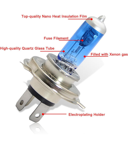 Lampadina Per Auto Luce Notturna H4 Luce Fredda 12v 60/55w Maxtech H4-bl001         