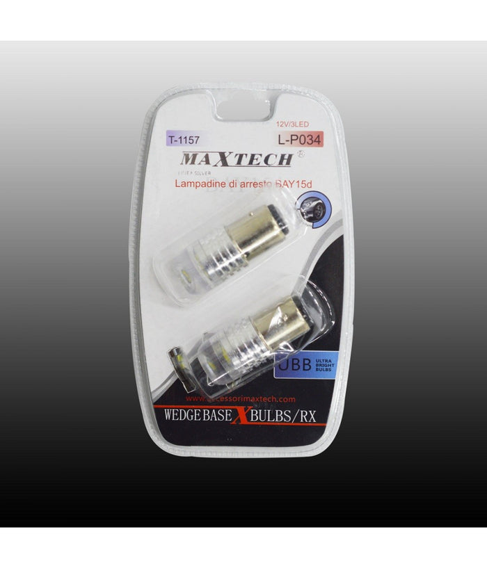 Lampadine Di Arresto Bay15d 12v / 3led Lampadine Ultra Luminose Maxtech L-p034         