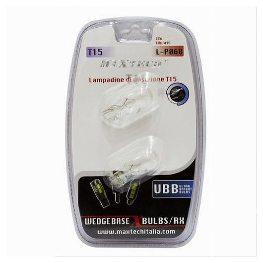 Lampadine Di Posizione 12 V 10 Watt T15 Maxtech L-p068 Lampadine Ultra Luminose         