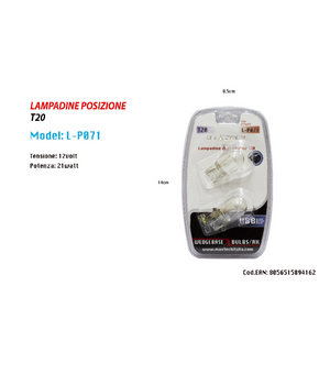 Lampadine Di Posizione 12 V 21 Watt T20 Lampadine Ultra Luminose Maxtech L-p071         