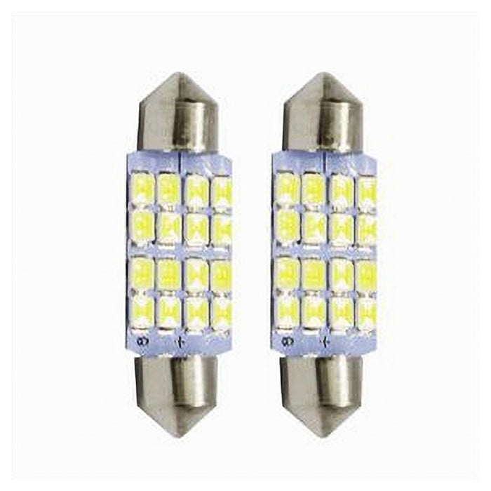 Lampadine Di Posizione 12v 16led 39mm Lampadine Ultra Luminose Maxtech Sv8.5-3528         
