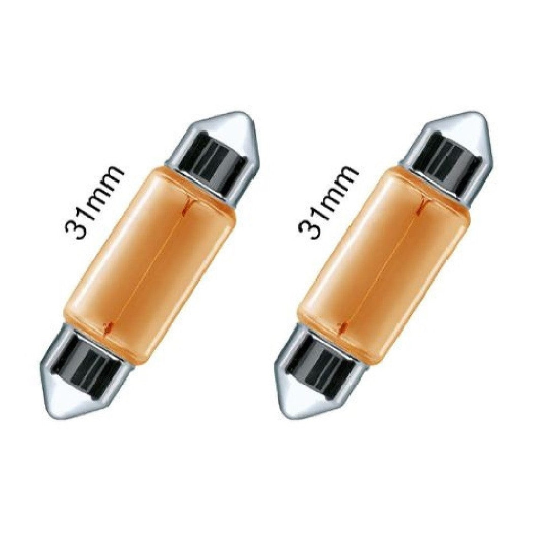 Lampadine Di Posizione Auto Sv8.5 31mm 12v 5w L-p142 No Canbus Luce Calda Alogena         
