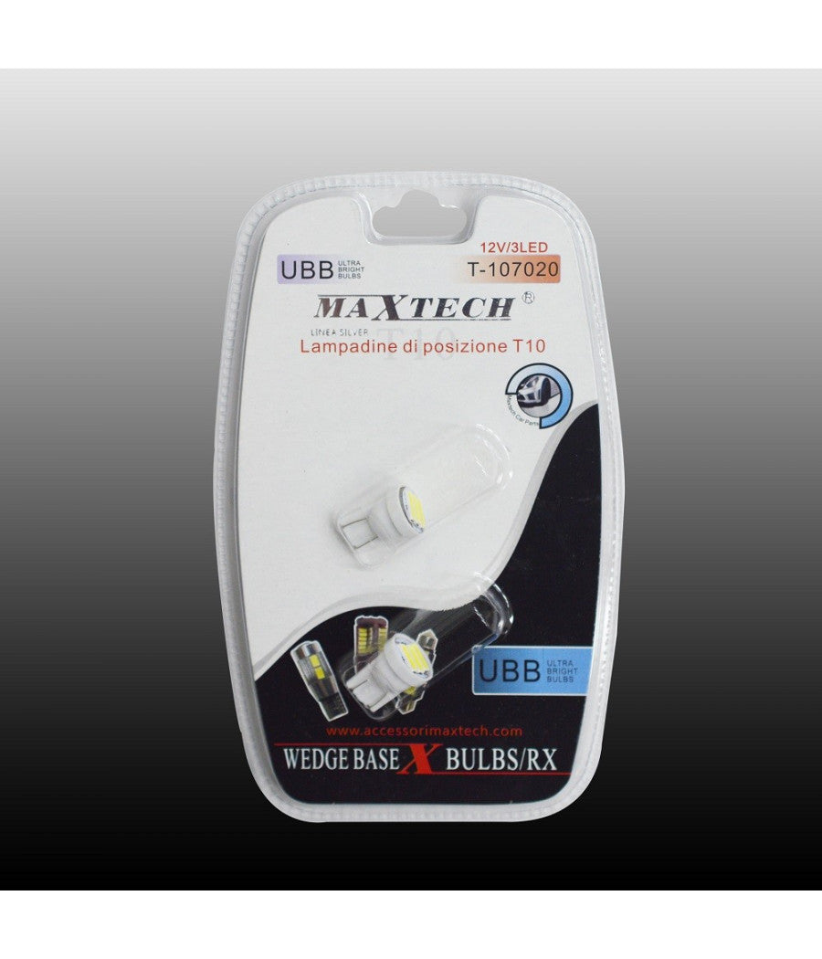 Lampadine Di Posizione Maxtech T-107020 12v / 3led Lampadine Ultra Luminose         