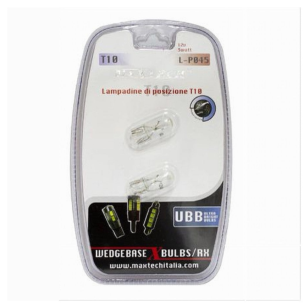 Lampadine Di Posizione T10 Maxtech L-p045 12v - 3w Lampadine Ultra Luminose         
