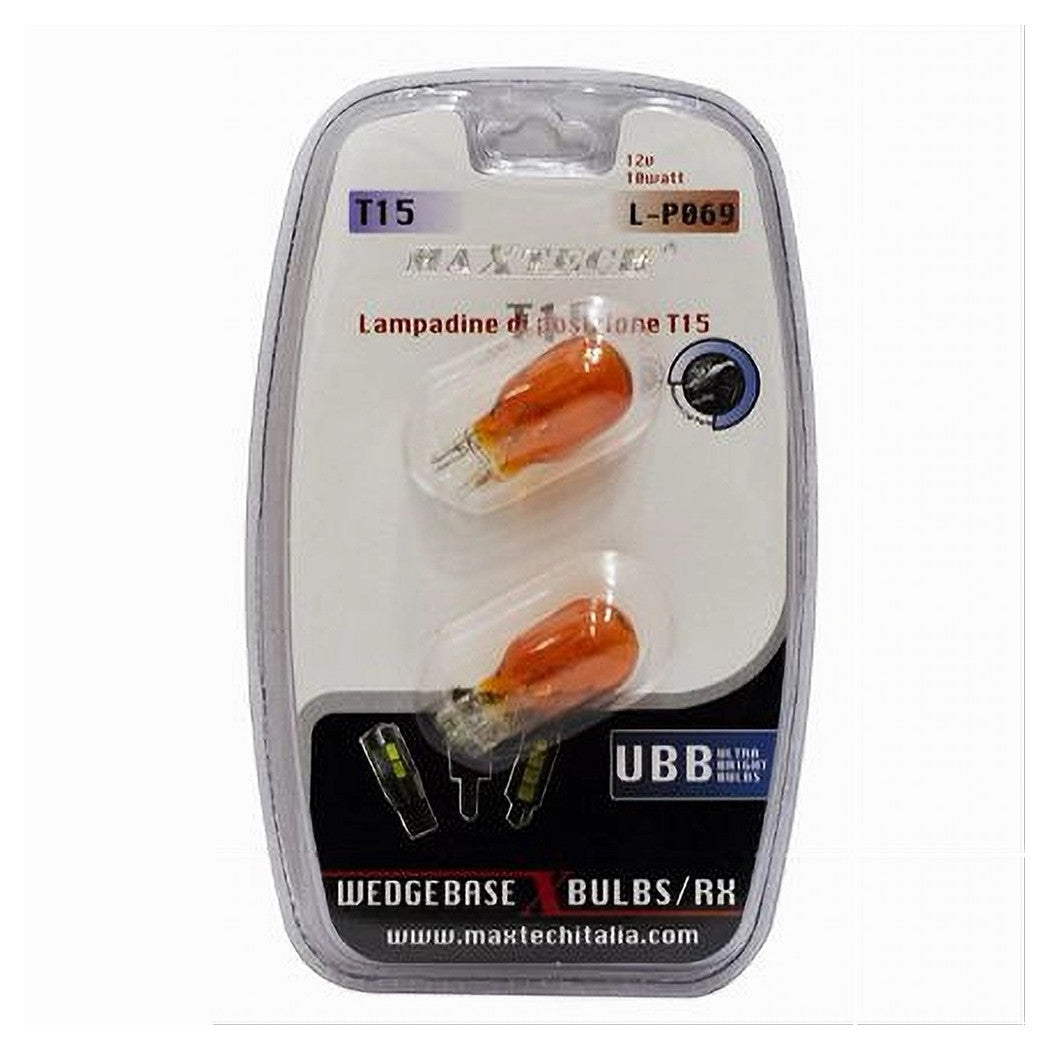 Lampadine Di Posizione T15 Maxtech L-p069 12volt 10watt Lampadine Ultra Luminose         