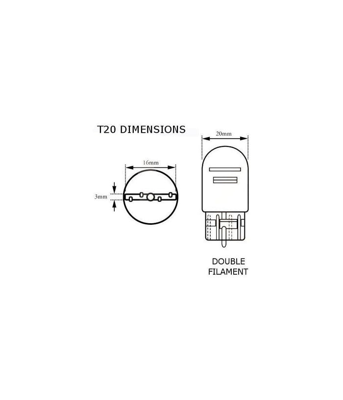 Lampadine Di Posizione T20 Maxtech L-p072 12 V 21 Watt Lampadine Ultra Luminose         