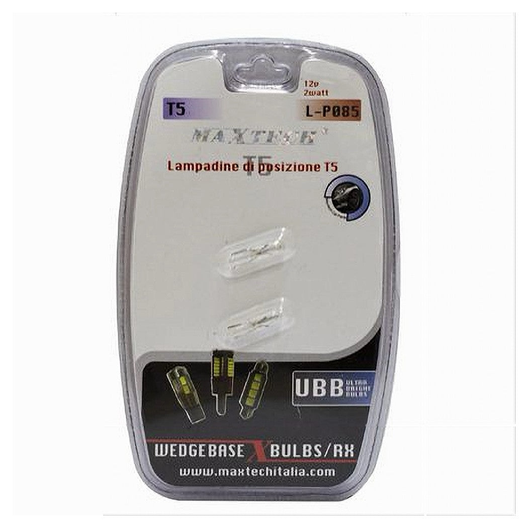Lampadine Di Posizione T5 Maxtech L-p085 Lampadine Ultra Luminose Auto 12v 2watt         