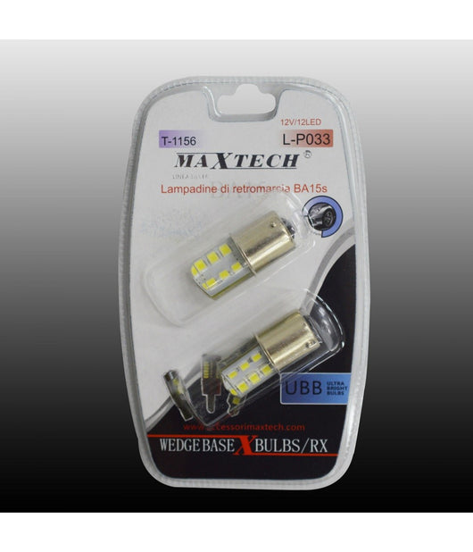 Lampadine Di Retromarcia Ba15s 12v 12led Lampadine Ultra Luminose Maxtech L-p033         