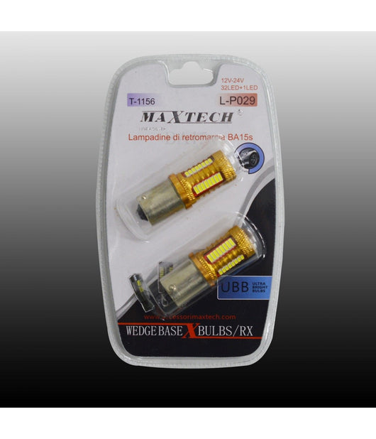 Lampadine Di Retromarcia Ba15s 12v-24v 32led+1led Ultra Luminose Maxtech L-p029         