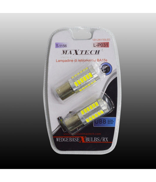 Lampadine Di Retromarcia Ba15s 12v - 24v / 33led Ultra Luminose Maxtech L-p031         