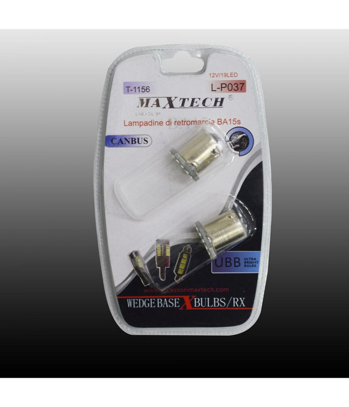 Lampadine Di Retromarcia Ba15s 12v/19led Lampadine Ultra Luminose Maxtech L-p037         