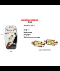 Lampadine Posizione Sv8.5 12v 30led 39mm 8w Maxtech L-p052 Ultra Luminose Canbus         