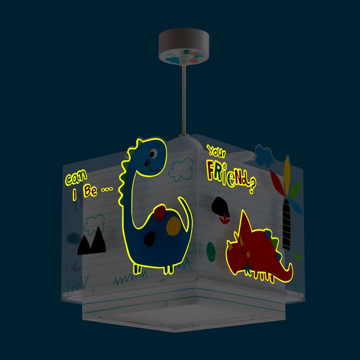 LÚZETE - LÁMPARA COLGANTE INFANTIL DINOS