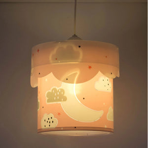 LÚZETE - LÁMPARA COLGANTE INFANTIL NEW MOON E27 ROSA