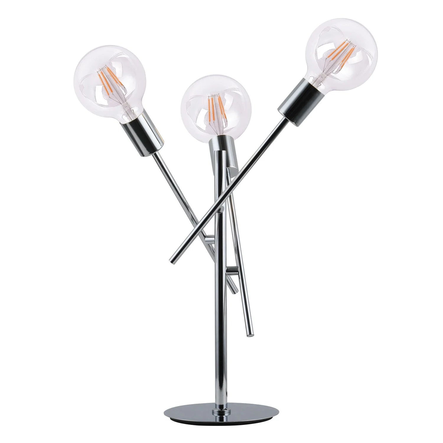 LÚZETE - LÁMPARA DE MESA EROS 3 LUCES CROMO