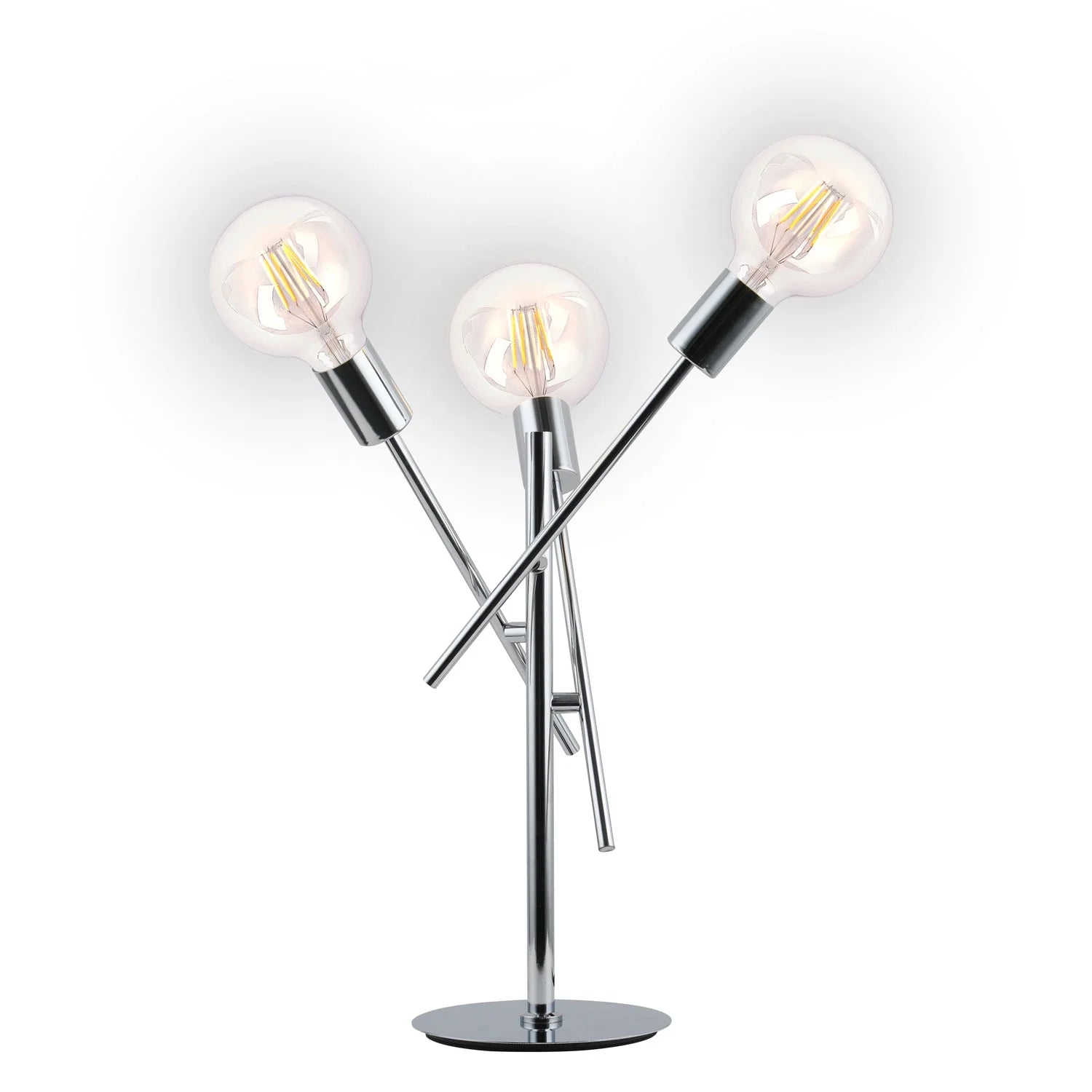 LÚZETE - LÁMPARA DE MESA EROS 3 LUCES CROMO