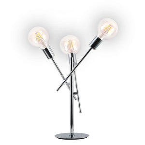 LÚZETE - LÁMPARA DE MESA EROS 3 LUCES CROMO