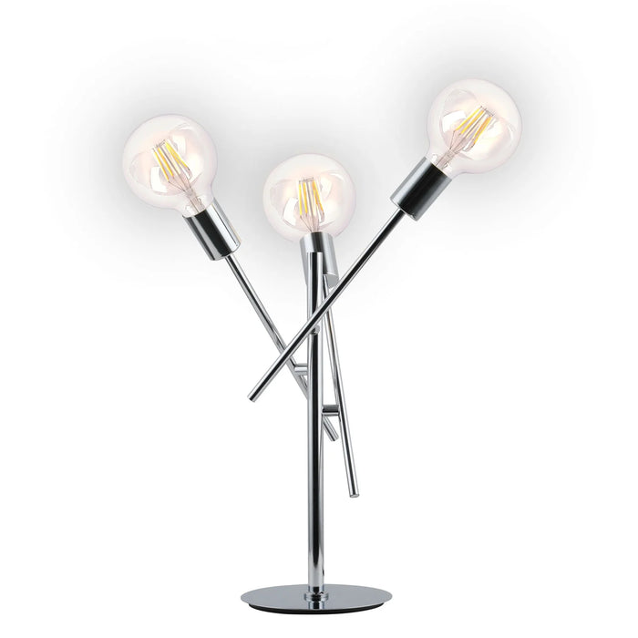 LÚZETE - LÁMPARA DE MESA EROS 3 LUCES CROMO