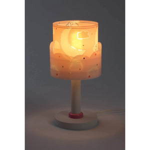 LÚZETE - LÁMPARA DE MESA INFANTIL NEW MOON E14 ROSA
