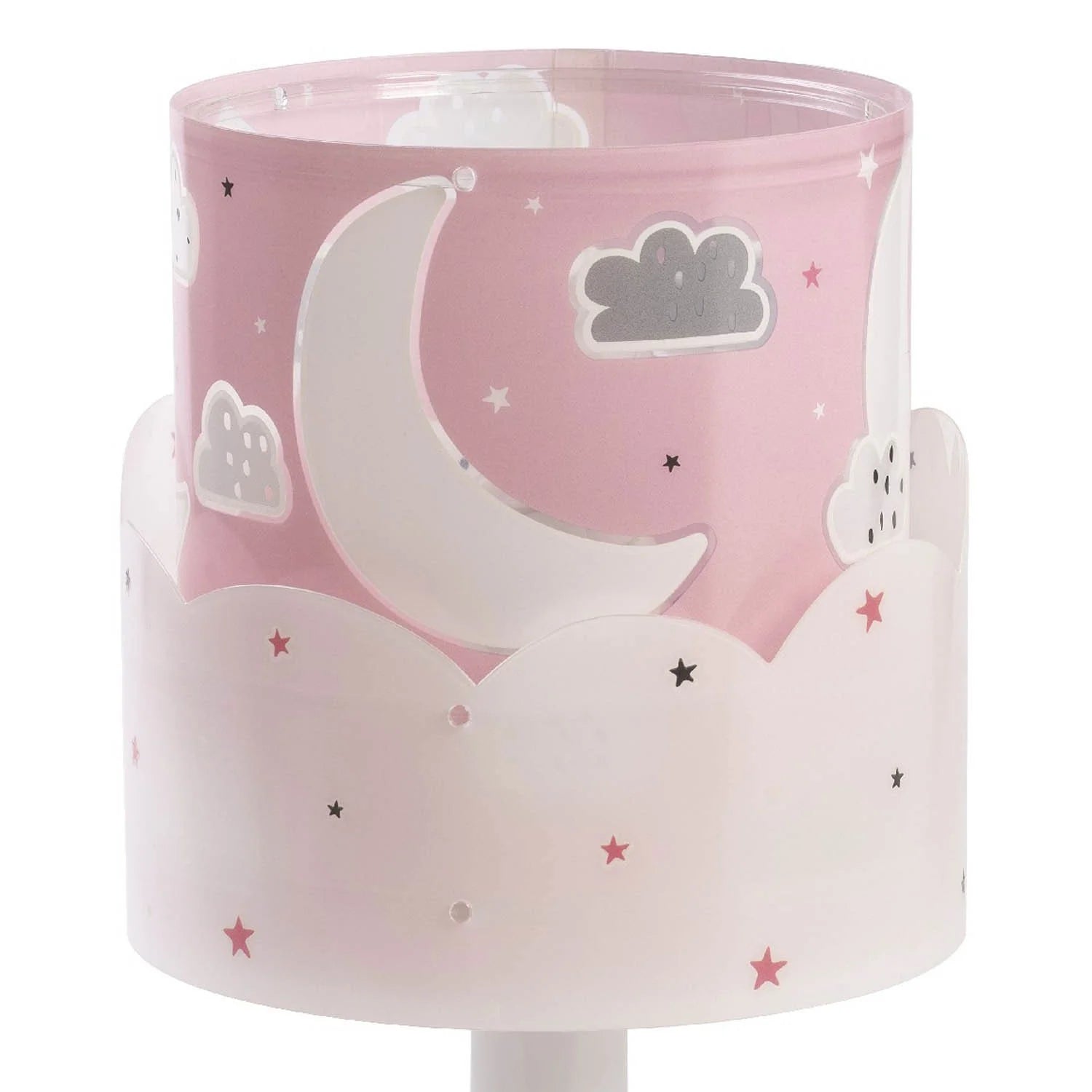 LÚZETE - LÁMPARA DE MESA INFANTIL NEW MOON E14 ROSA
