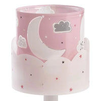 LÚZETE - LÁMPARA DE MESA INFANTIL NEW MOON E14 ROSA