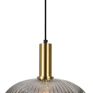 LÚZETE - LÁMPARA DE TECHO 1 LUZ TULIPA FUMÉ SPECCHIATO Ø30 E27 SHELBY