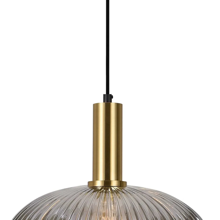 LÚZETE - LÁMPARA DE TECHO 1 LUZ TULIPA FUMÉ SPECCHIATO Ø30 E27 SHELBY