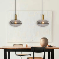 LÚZETE - LÁMPARA DE TECHO 1 LUZ TULIPA FUMÉ SPECCHIATO Ø30 E27 SHELBY