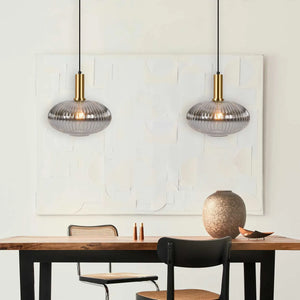 LÚZETE - LÁMPARA DE TECHO 1 LUZ TULIPA FUMÉ SPECCHIATO Ø30 E27 SHELBY