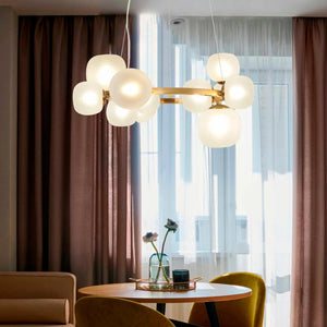 LÚZETE - LÁMPARA DE TECHO 11 LUCES HIERRO DORADO NICOLETTA