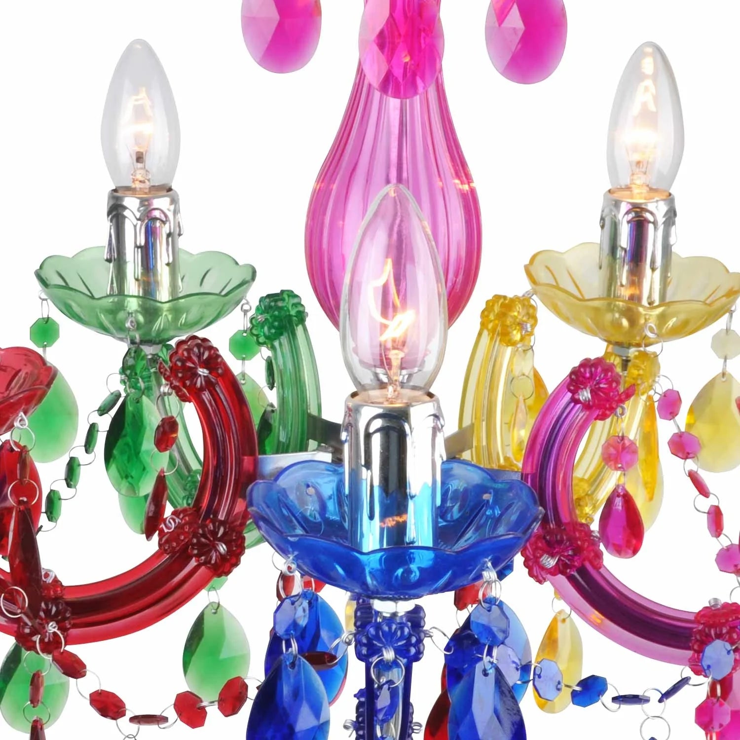 LÚZETE - LÁMPARA DE TECHO 5 LUCES MULTICOLOR