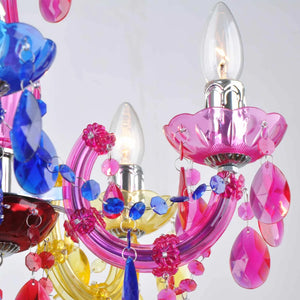 LÚZETE - LÁMPARA DE TECHO 5 LUCES MULTICOLOR