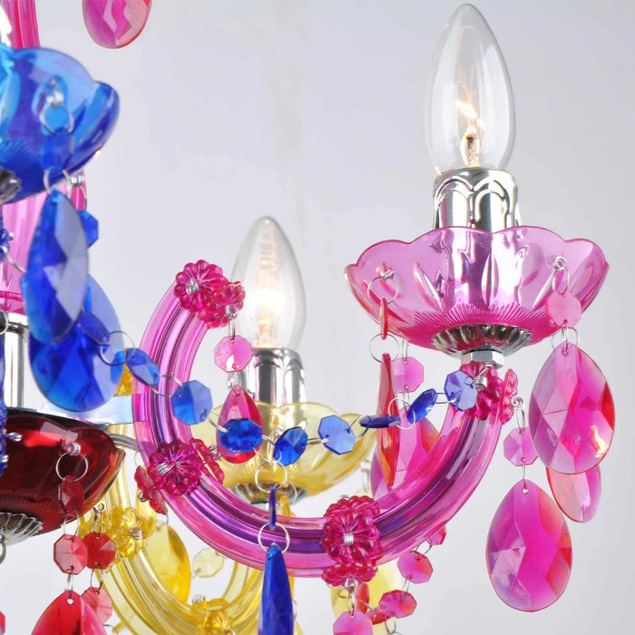 LÚZETE - LÁMPARA DE TECHO 5 LUCES MULTICOLOR