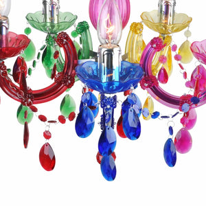 LÚZETE - LÁMPARA DE TECHO 5 LUCES MULTICOLOR