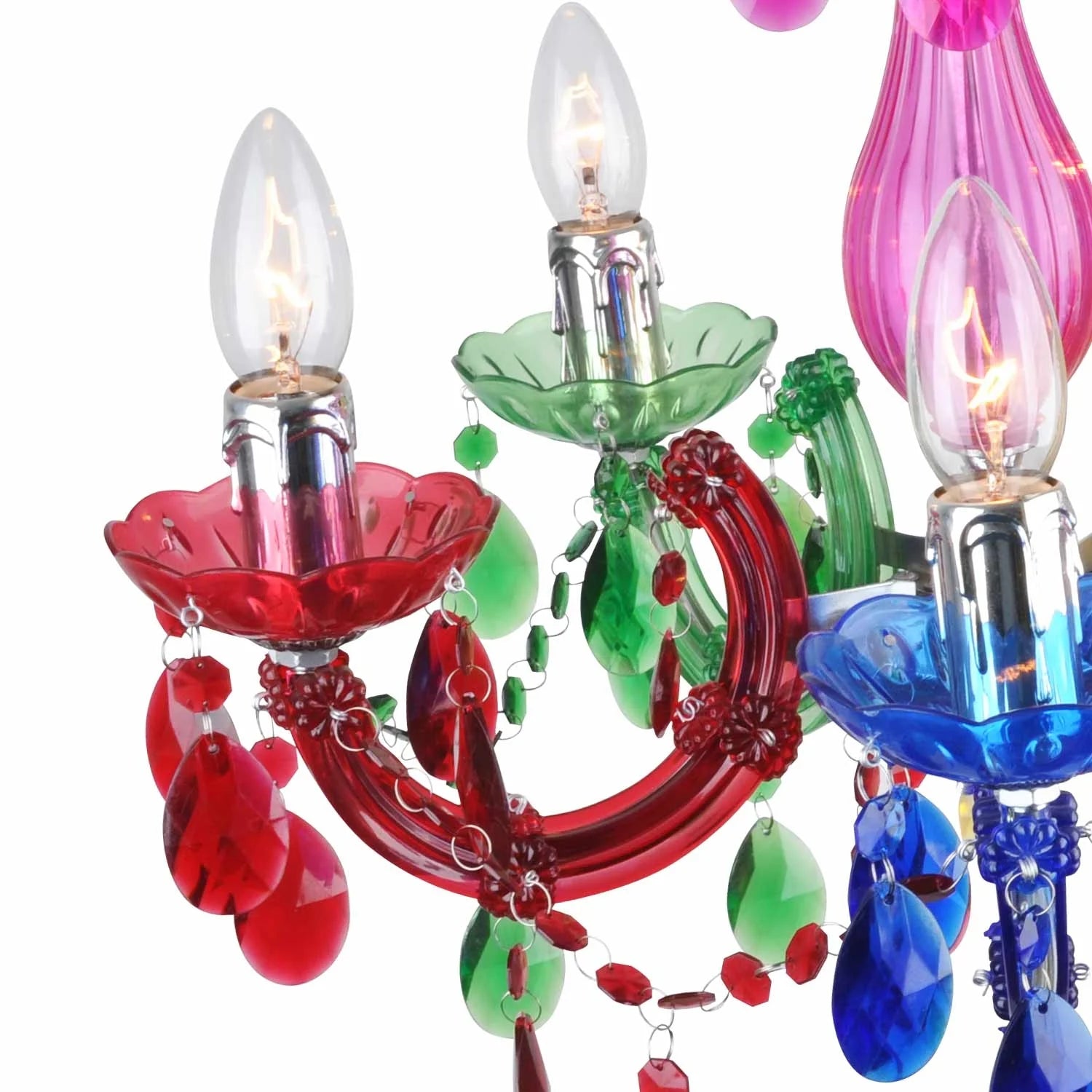 LÚZETE - LÁMPARA DE TECHO 5 LUCES MULTICOLOR