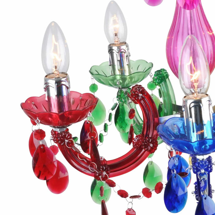 LÚZETE - LÁMPARA DE TECHO 5 LUCES MULTICOLOR