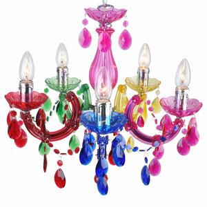 LÚZETE - LÁMPARA DE TECHO 5 LUCES MULTICOLOR