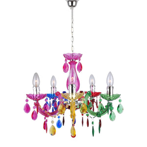 LÚZETE - LÁMPARA DE TECHO 5 LUCES MULTICOLOR