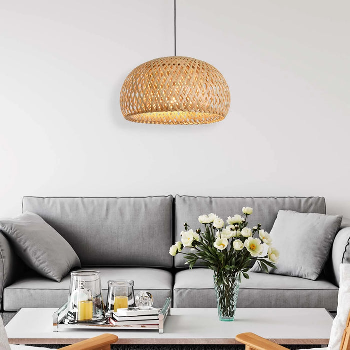 LAMPADA DA SOFFITTO DI BAMBÙ PICCOLA E27 KAWENA