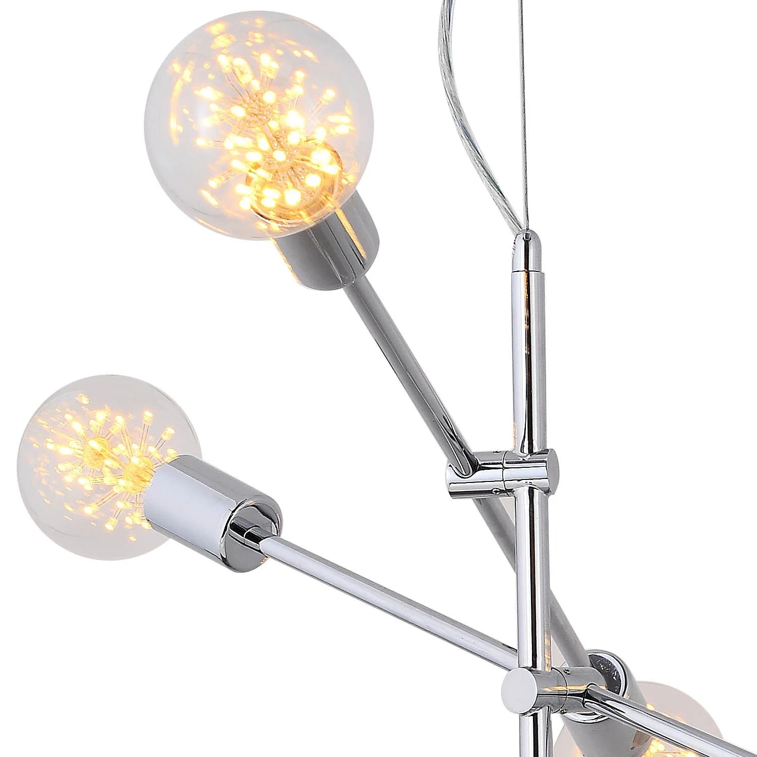 LÚZETE - LÁMPARA DE TECHO CHANEL 6 LUCES CROMO