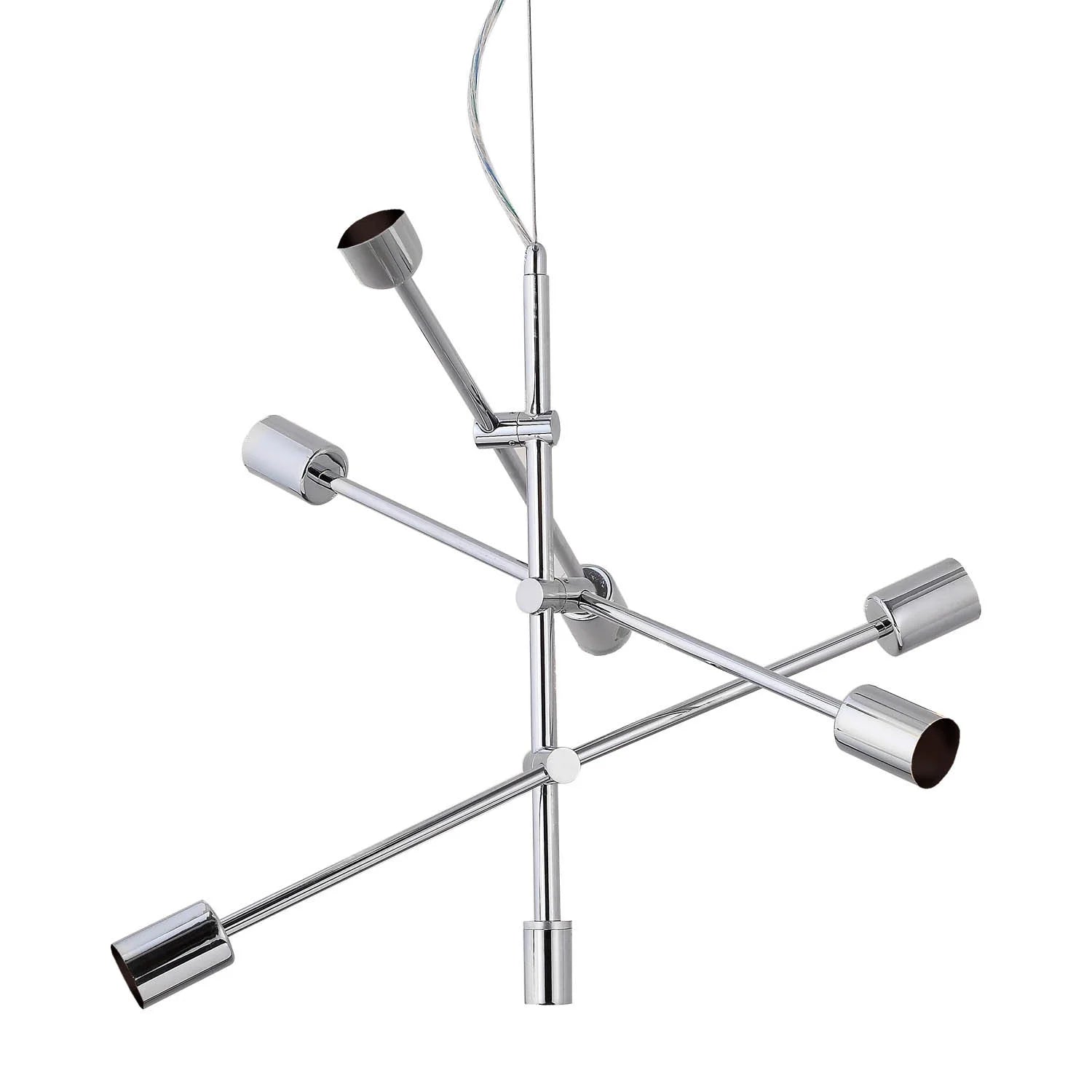 LÚZETE - LÁMPARA DE TECHO CHANEL 6 LUCES CROMO