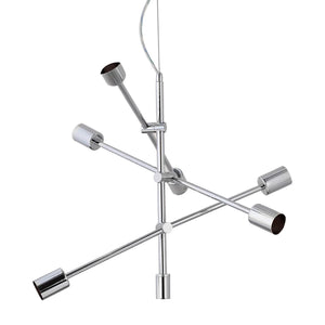 LÚZETE - LÁMPARA DE TECHO CHANEL 6 LUCES CROMO