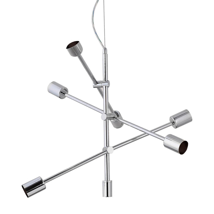 LÚZETE - LÁMPARA DE TECHO CHANEL 6 LUCES CROMO