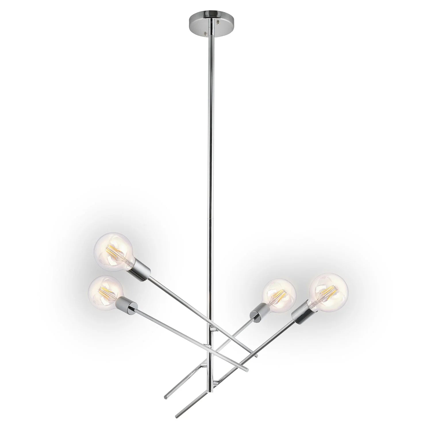 LÚZETE - LÁMPARA DE TECHO EROS 4 LUCES CROMO