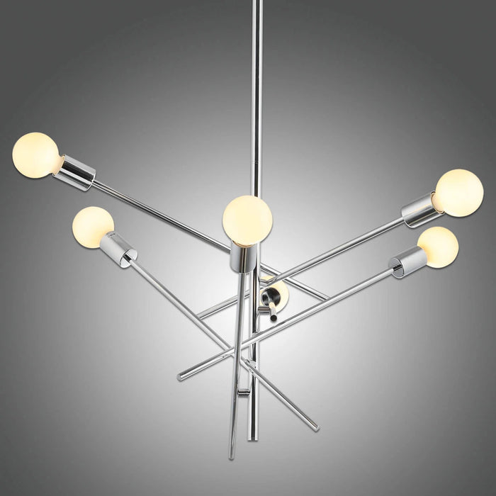 LÚZETE - LÁMPARA DE TECHO EROS 6 LUCES CROMO