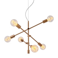 LÚZETE - LÁMPARA DE TECHO JUPITER 6 LUCES ORO