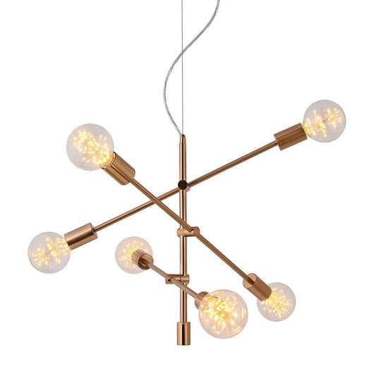 LÚZETE - LÁMPARA DE TECHO JUPITER 6 LUCES ORO