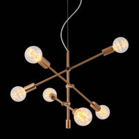 LÚZETE - LÁMPARA DE TECHO JUPITER 6 LUCES ORO