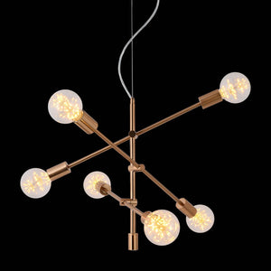 LÚZETE - LÁMPARA DE TECHO JUPITER 6 LUCES ORO